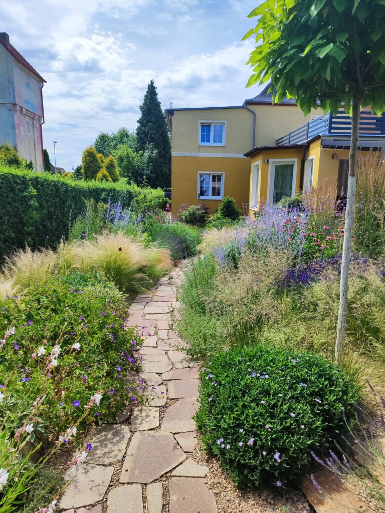 Realizace zahrady Probostov 13 pul roku po vysadbe 2